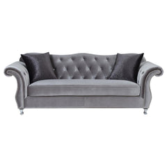 Frostine Silver Sofa - MyWaynesHome #