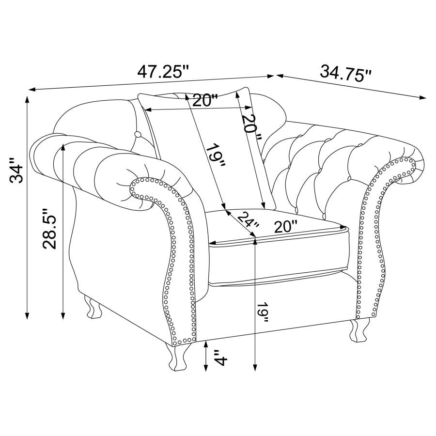 Frostine Silver Chair - MyWaynesHome #
