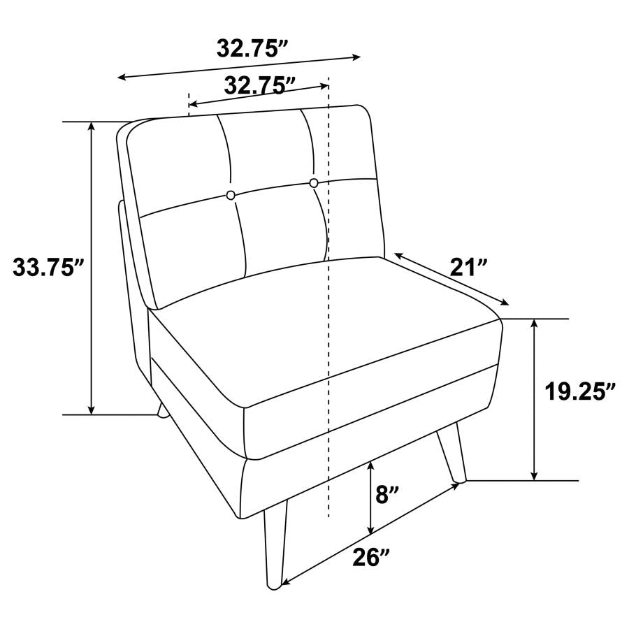 Churchill Grey Armless Chair - MyWaynesHome #