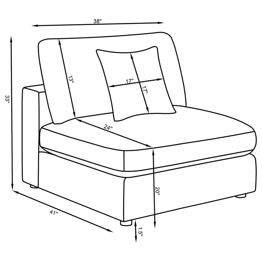 Serene Grey Armless Chair - MyWaynesHome #
