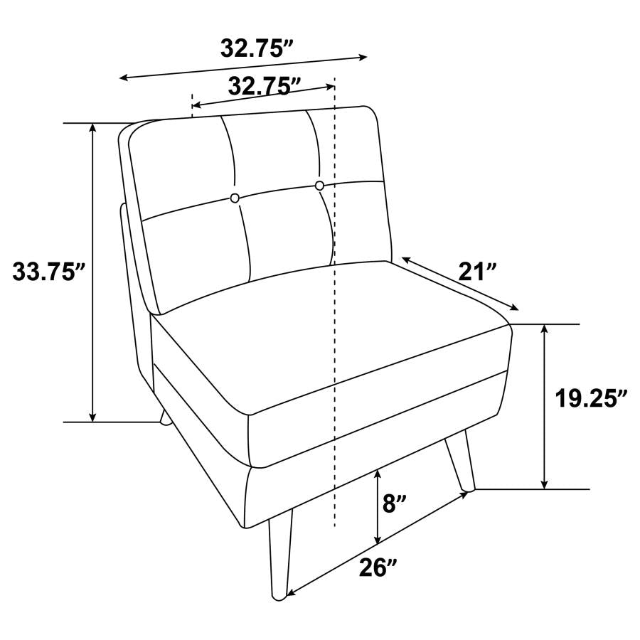 Churchill Grey Armless Chair - MyWaynesHome #