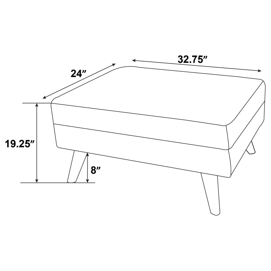 Churchill Grey Ottoman - MyWaynesHome #