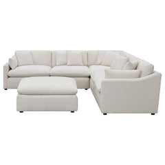Hobson Ivory 6 Pc Sectional - MyWaynesHome #