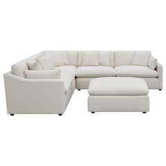 Hobson Ivory 6 Pc Sectional - MyWaynesHome #