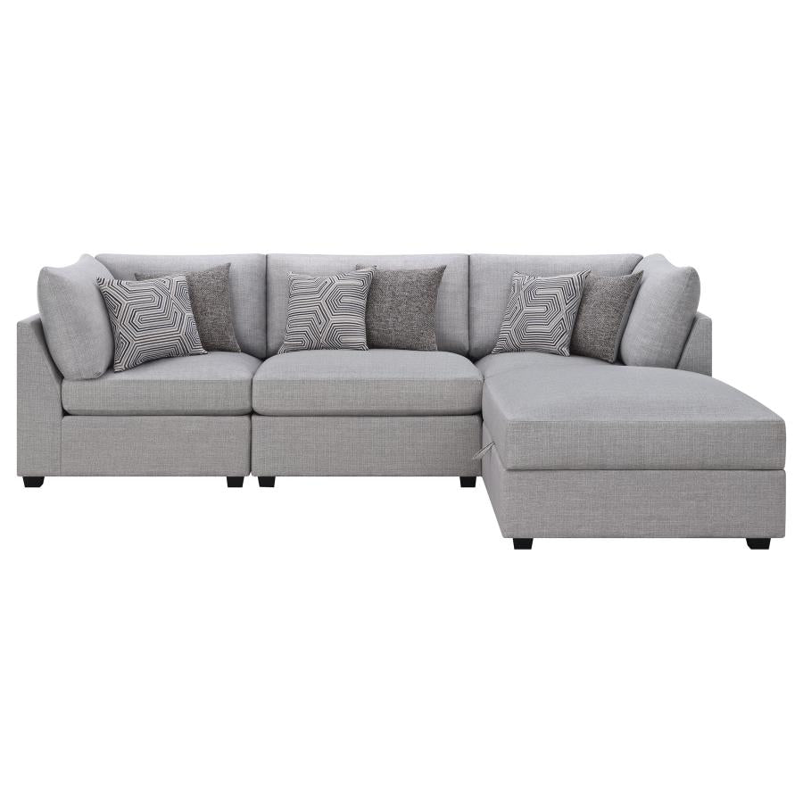 Cambria Grey 4 Pc Sectional - MyWaynesHome #