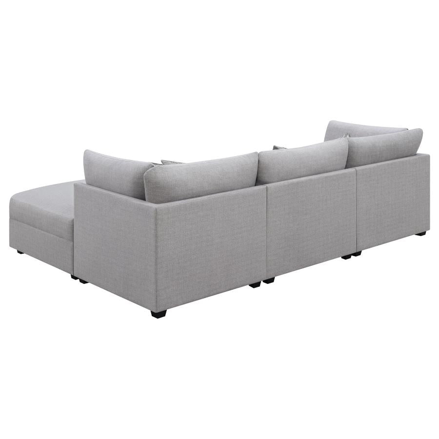 Cambria Grey 4 Pc Sectional - MyWaynesHome #