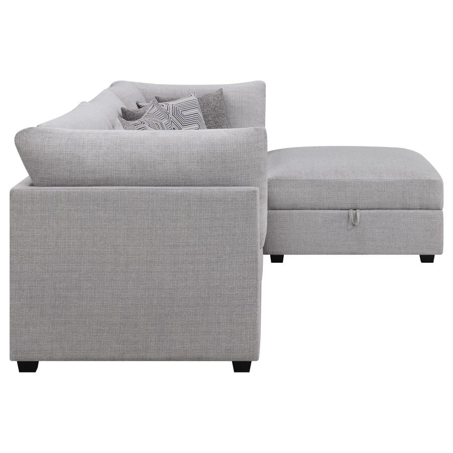 Cambria Grey 4 Pc Sectional - MyWaynesHome #