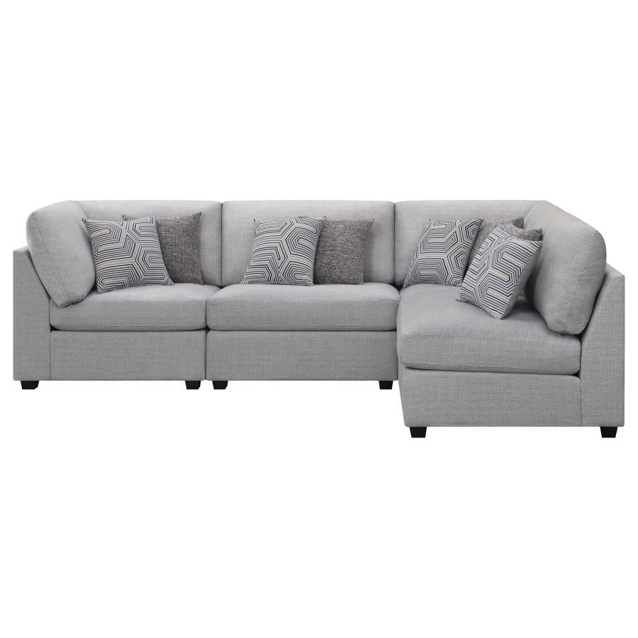 Cambria Grey 4 Pc Sectional - MyWaynesHome #