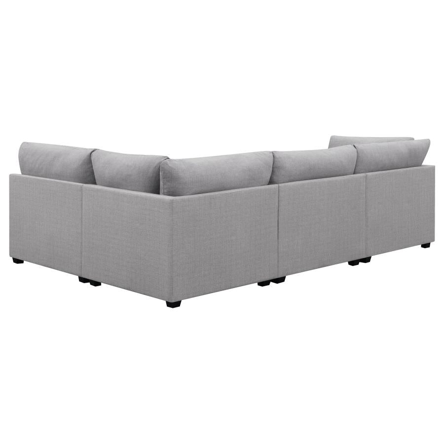 Cambria Grey 4 Pc Sectional - MyWaynesHome #