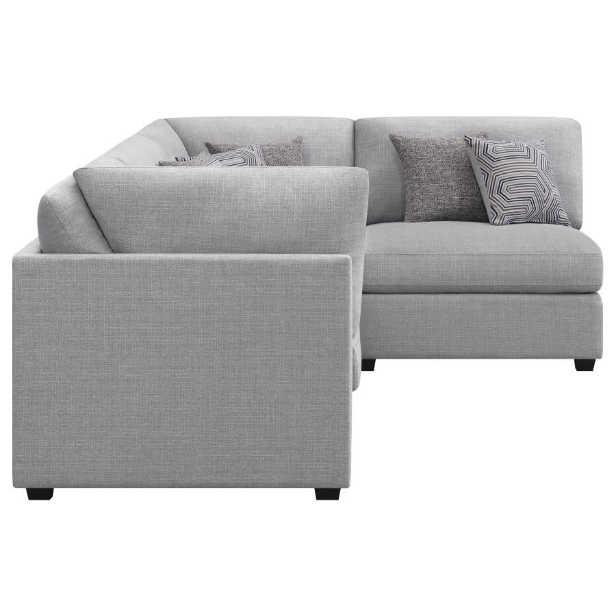 Cambria Grey 4 Pc Sectional - MyWaynesHome #