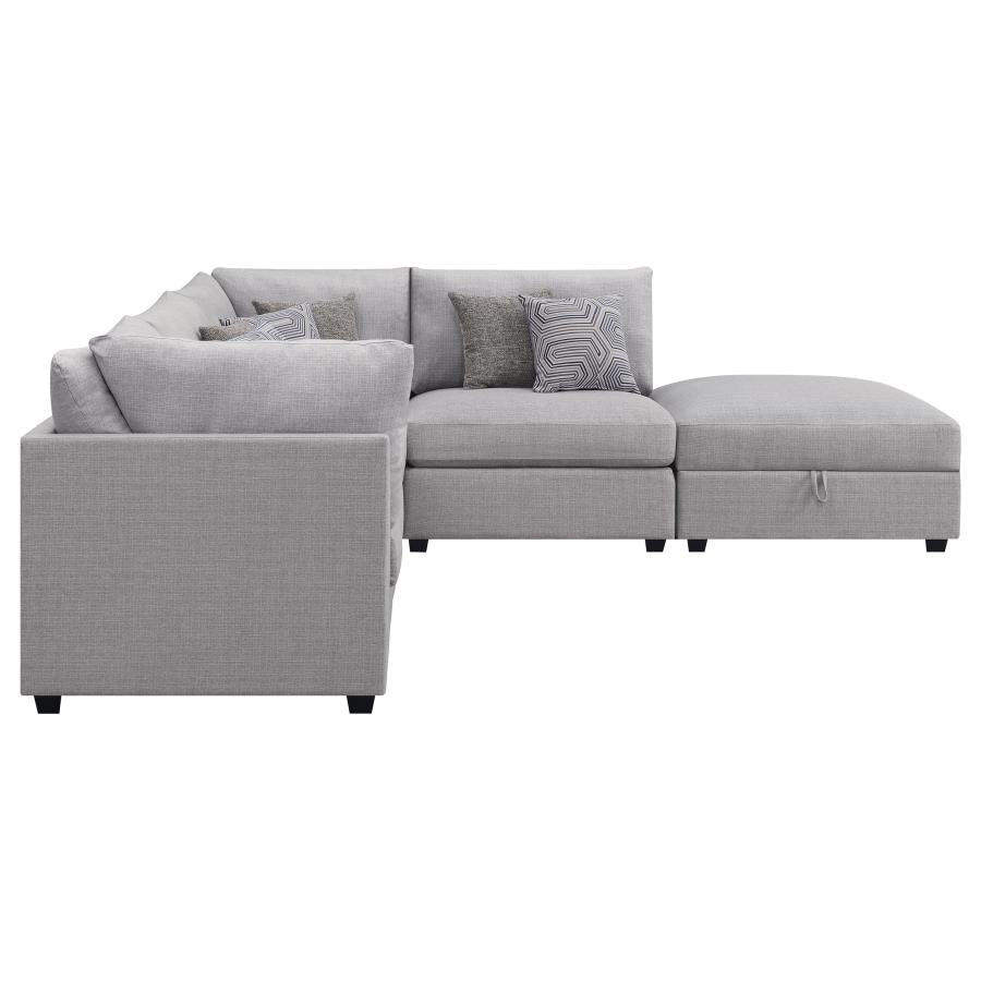 Cambria Grey 5 Pc Sectional - MyWaynesHome #
