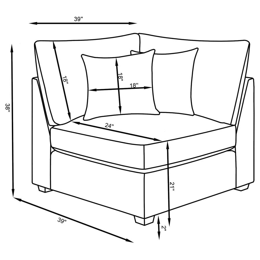 Cambria Grey 6 Pc Sectional - MyWaynesHome #