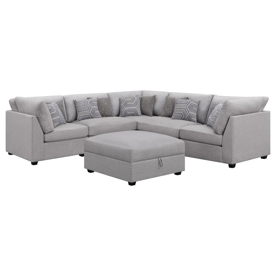 Cambria Grey 6 Pc Sectional - MyWaynesHome #