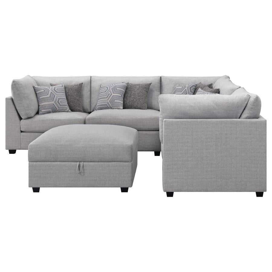 Cambria Grey 6 Pc Sectional - MyWaynesHome #