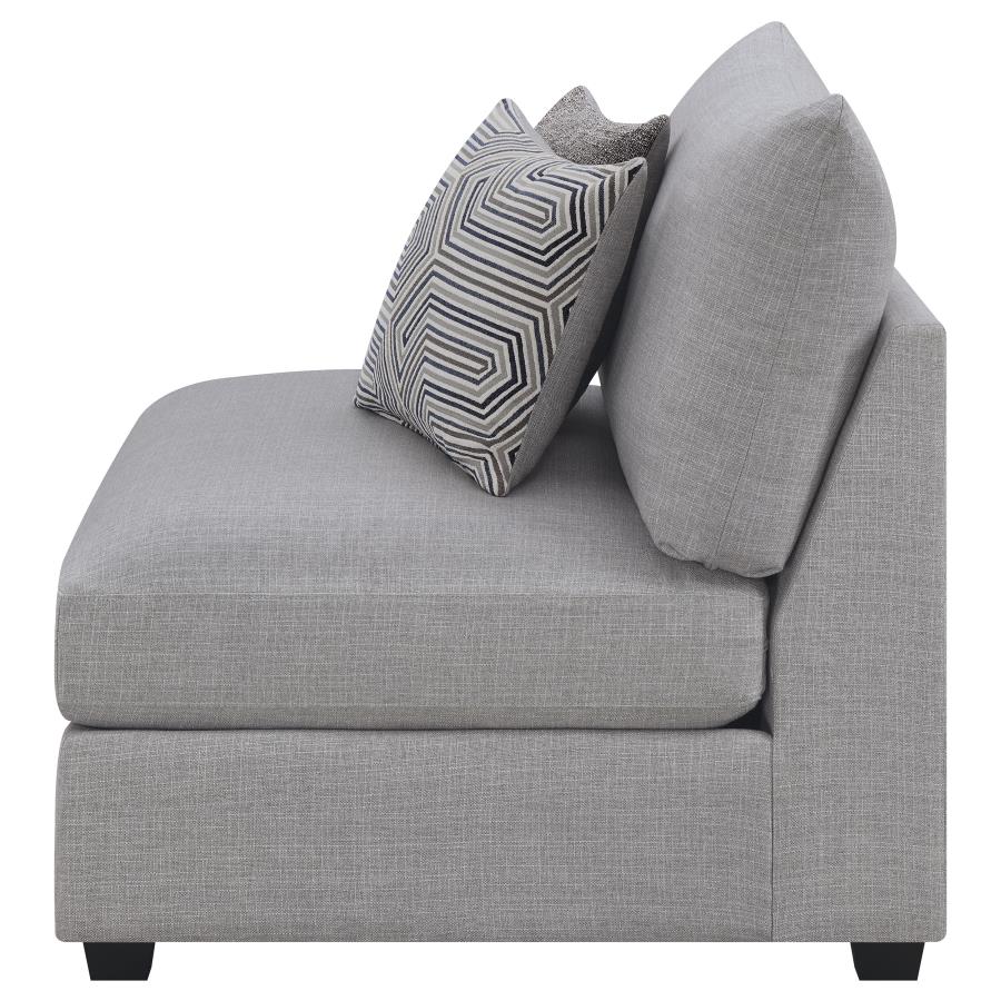 Cambria Grey Armless Chair - MyWaynesHome #