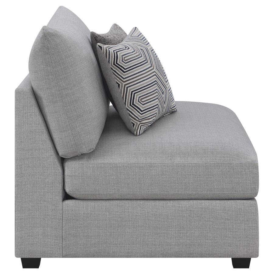 Cambria Grey Armless Chair - MyWaynesHome #