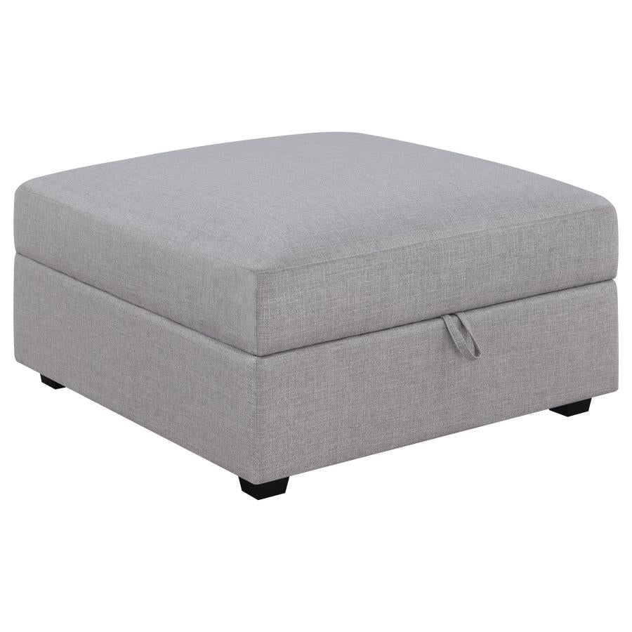 Cambria Grey Storage Ottoman - MyWaynesHome #