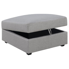 Cambria Grey Storage Ottoman - MyWaynesHome #