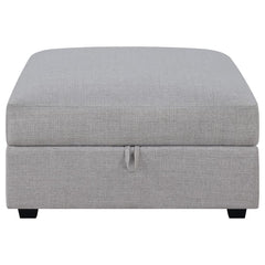 Cambria Grey Storage Ottoman - MyWaynesHome #