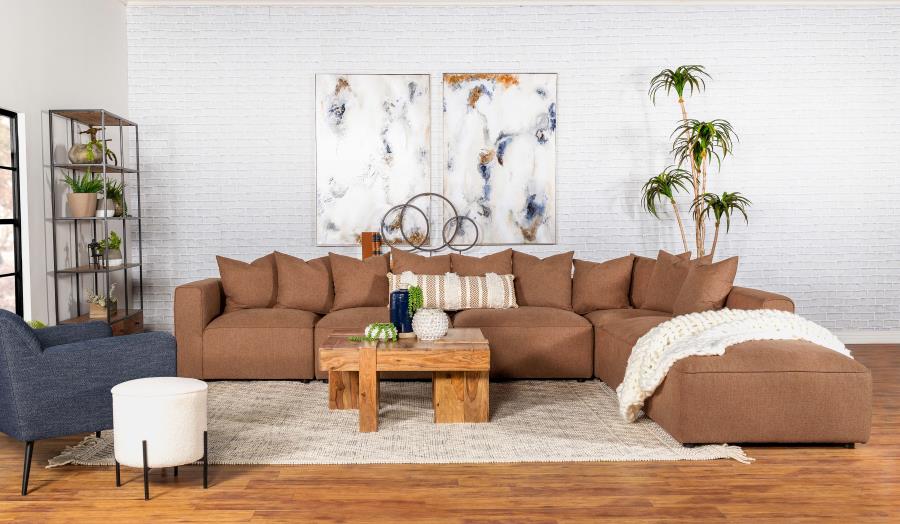 Jennifer Brown 6 Pc Sectional - MyWaynesHome #