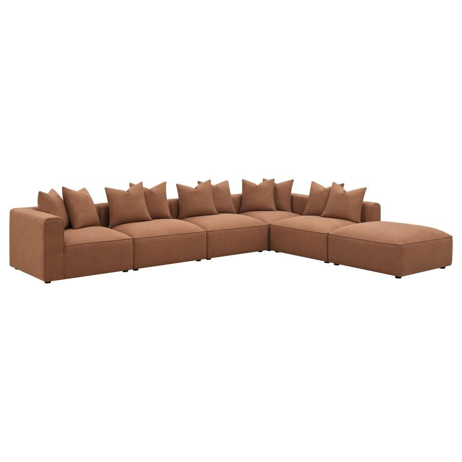 Jennifer Brown 6 Pc Sectional - MyWaynesHome #