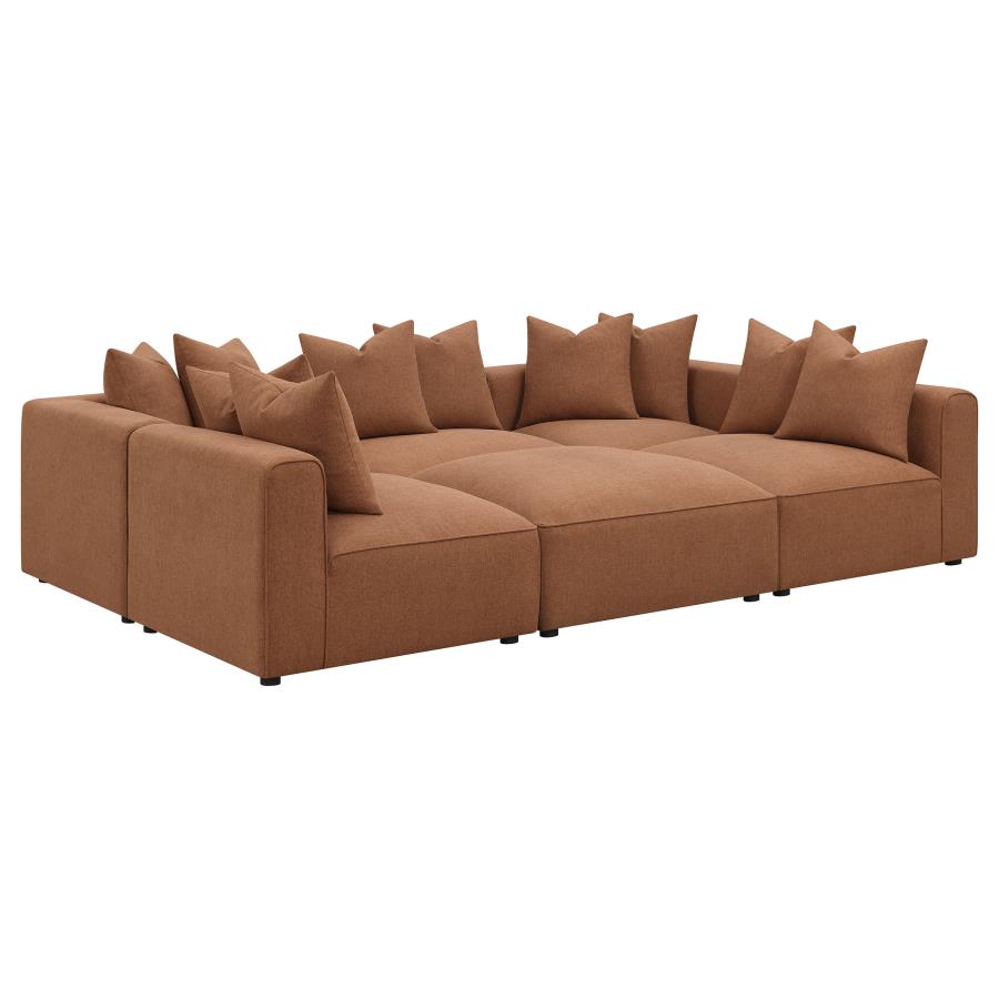 Jennifer Brown 6 Pc Sectional - MyWaynesHome #