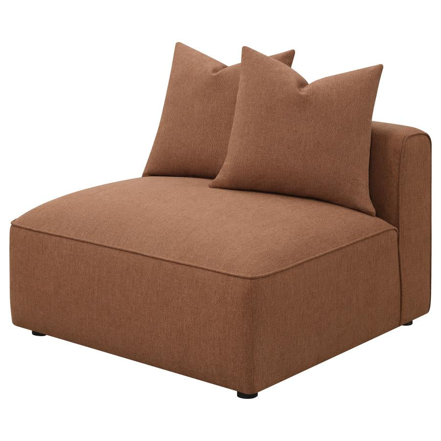 Jennifer Brown Armless Chair - MyWaynesHome #