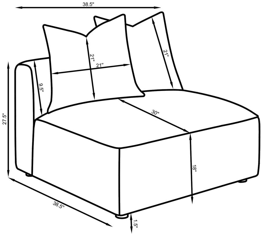 Jennifer Brown Armless Chair - MyWaynesHome #