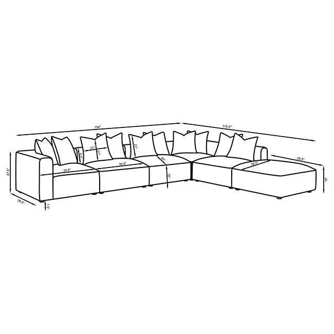 Jennifer Grey 6 Pc Sectional - MyWaynesHome #