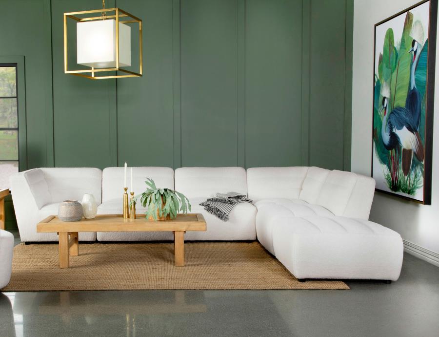 Sunny White 6 Pc Sectional - MyWaynesHome #
