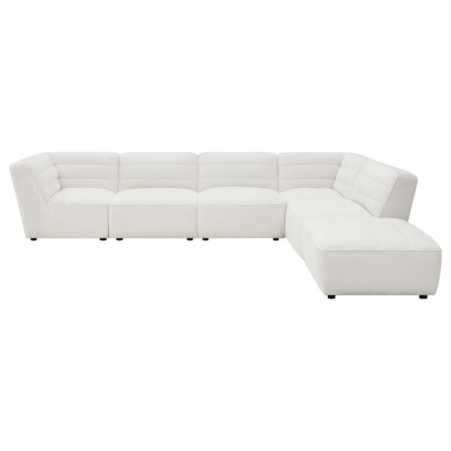 Sunny White 6 Pc Sectional - MyWaynesHome #