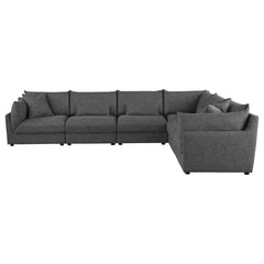 Sasha Black 6 Pc Sectional - MyWaynesHome #