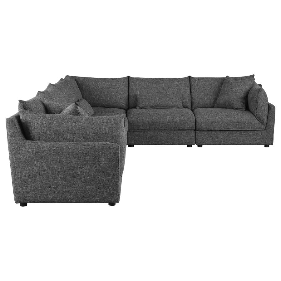 Sasha Black 6 Pc Sectional - MyWaynesHome #