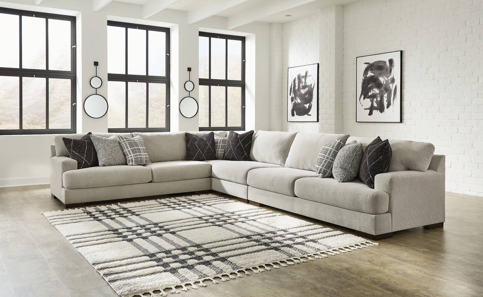 Artsie 4-Piece Sectional with Ottoman - MyWaynesHome #