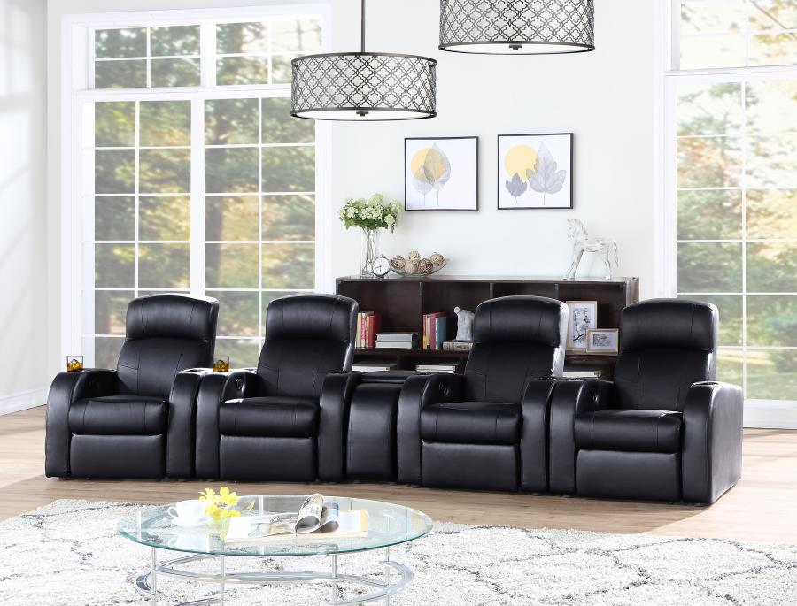 Cyrus Black 5 Pc Theater Seating (4r) - MyWaynesHome #