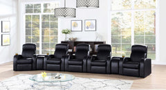 Cyrus Black 7 Pc Theater Seating (5r) - MyWaynesHome #