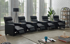 Toohey Black 9 Pc Theater Seating (5r) - MyWaynesHome #