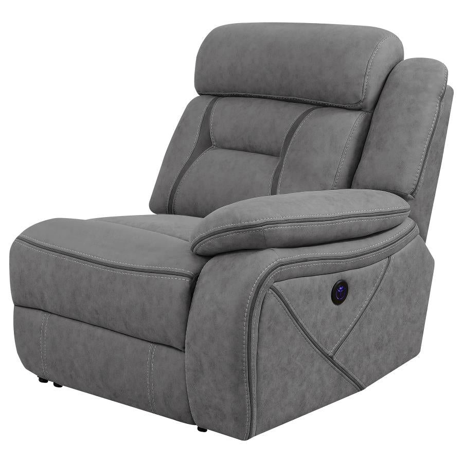 Higgins Grey Raf Power Recliner - MyWaynesHome #