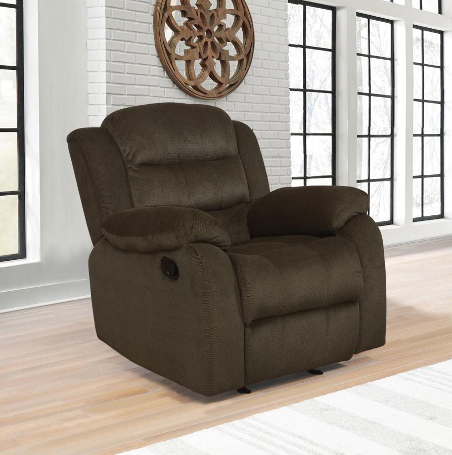 Rodman Brown Glider Recliner - MyWaynesHome #