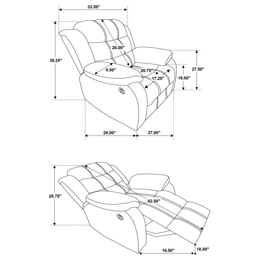 Rodman Brown Glider Recliner - MyWaynesHome #