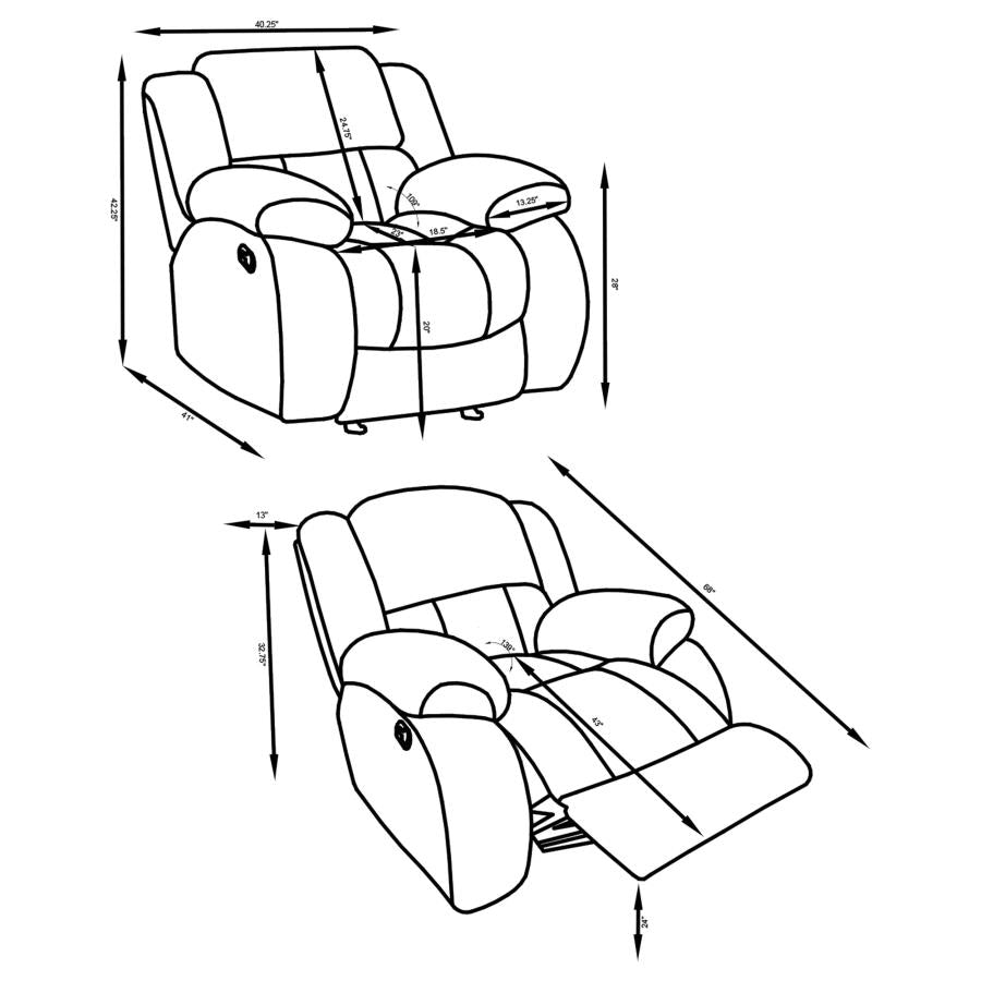 Weissman Grey 3 Pc Motion Sofa Set - MyWaynesHome #