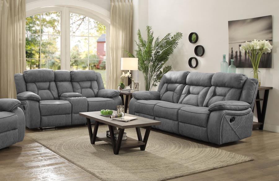 Higgins Grey 2 Pc Motion Sofa Set - MyWaynesHome #