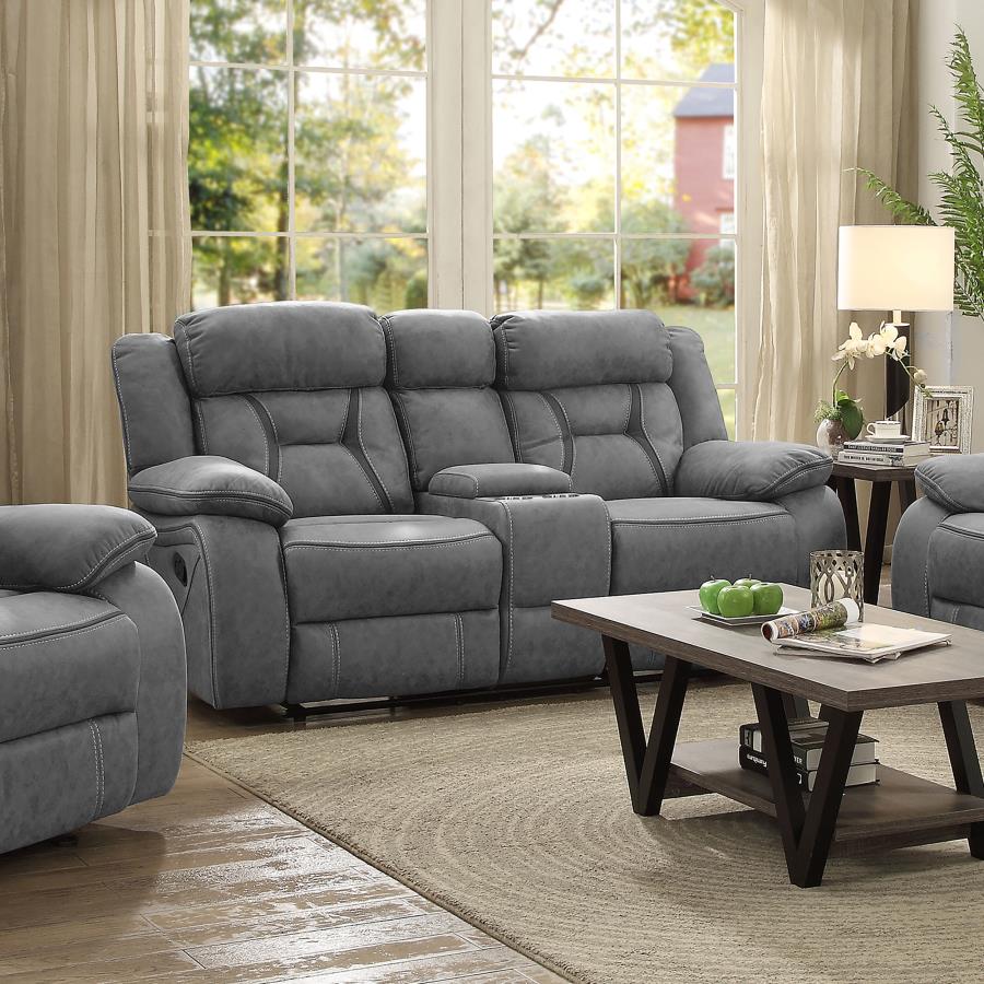 Higgins Grey Motion Loveseat - MyWaynesHome #