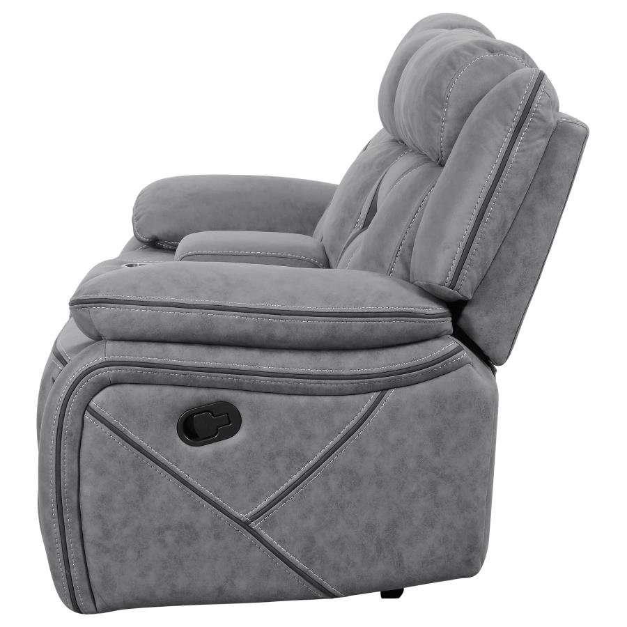 Higgins Grey Motion Loveseat - MyWaynesHome #