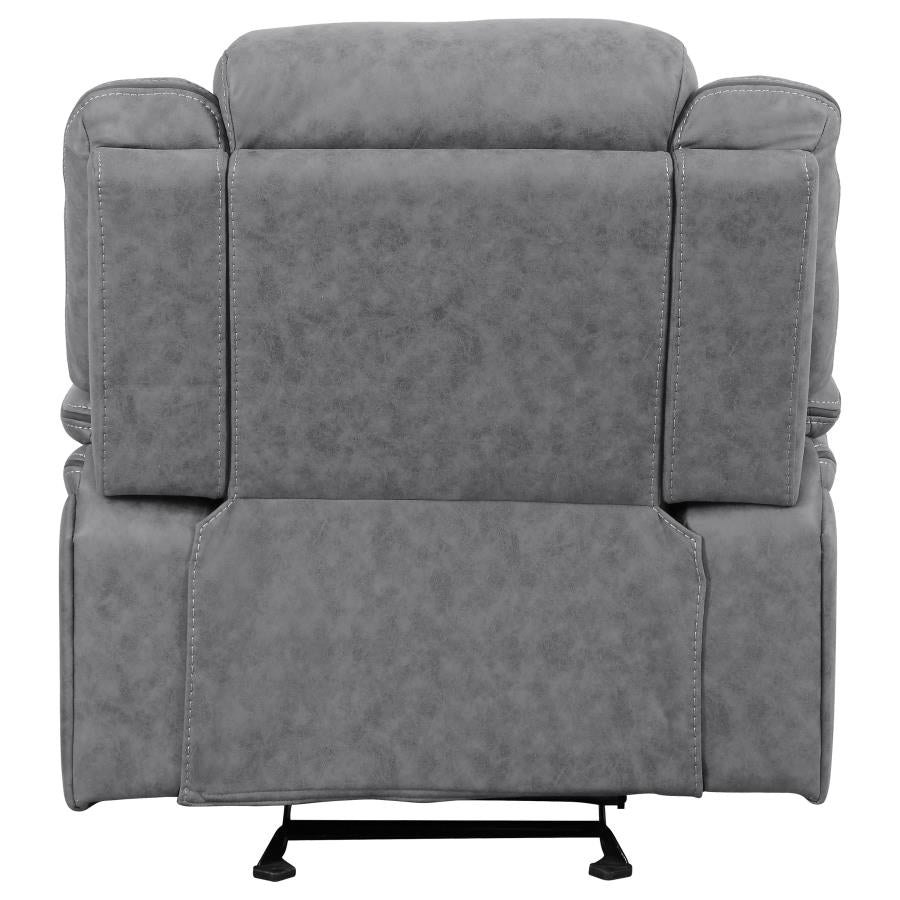 Higgins Grey Glider Recliner - MyWaynesHome #