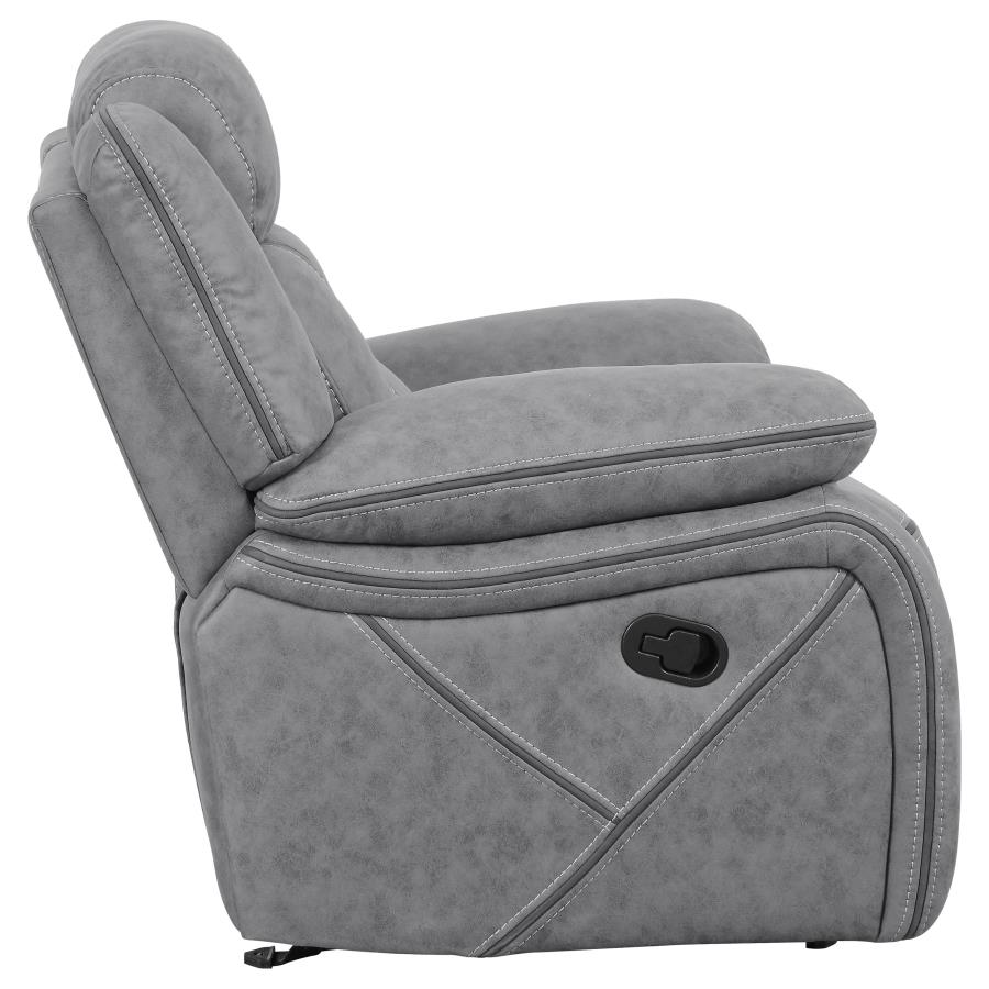 Higgins Grey Glider Recliner - MyWaynesHome #