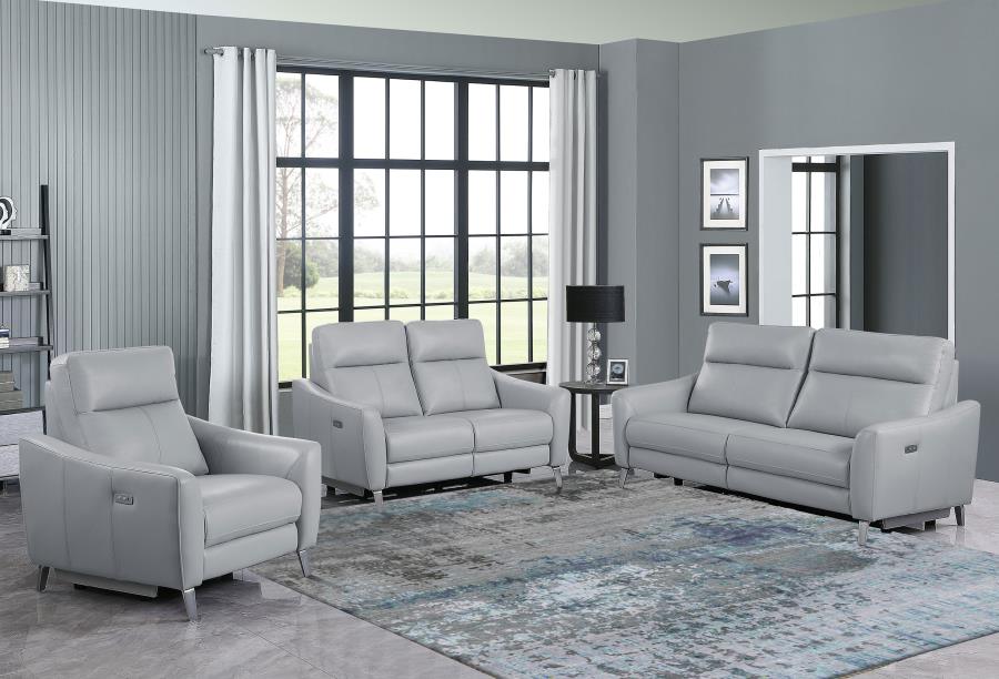 Derek Grey 3 Pc Power Sofa Set - MyWaynesHome #