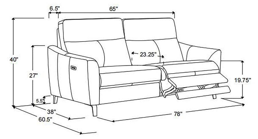 Derek Grey Power Sofa - MyWaynesHome #