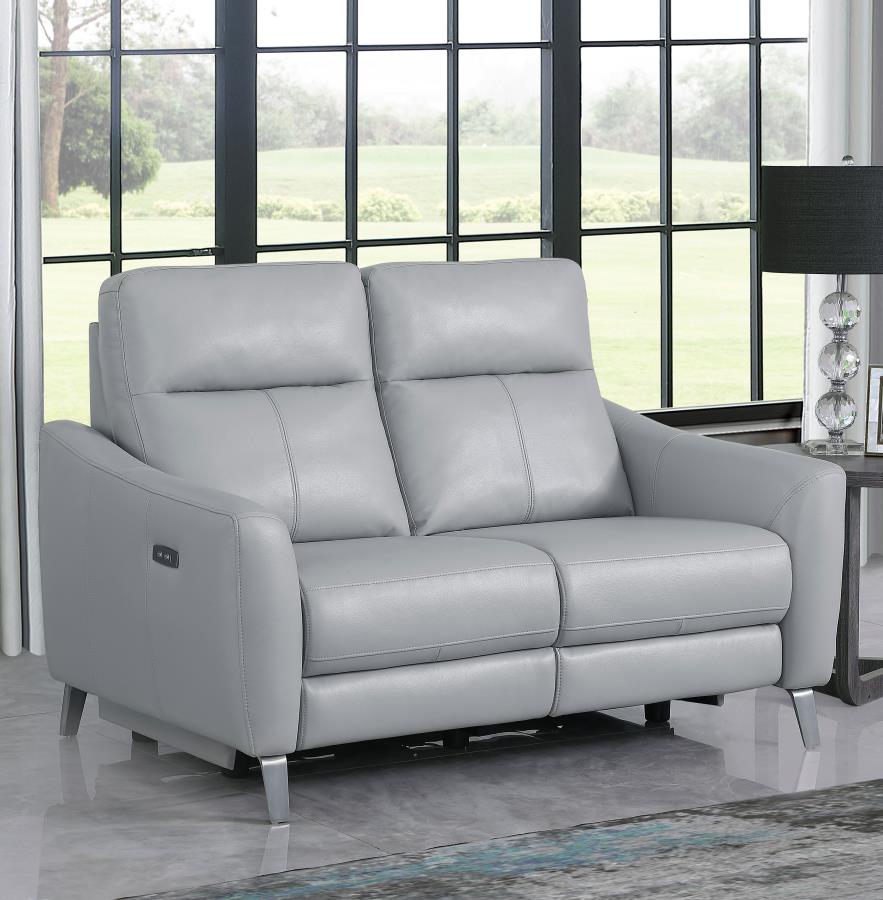 Derek Grey Power Loveseat - MyWaynesHome #