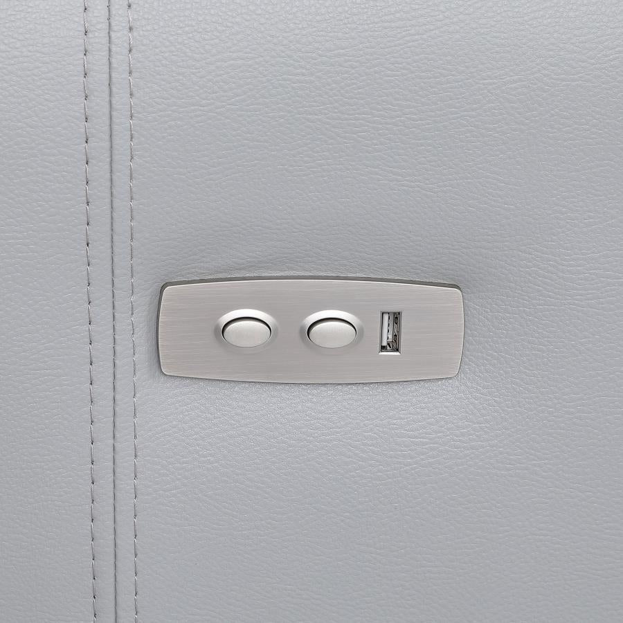 Derek Grey Power Loveseat - MyWaynesHome #